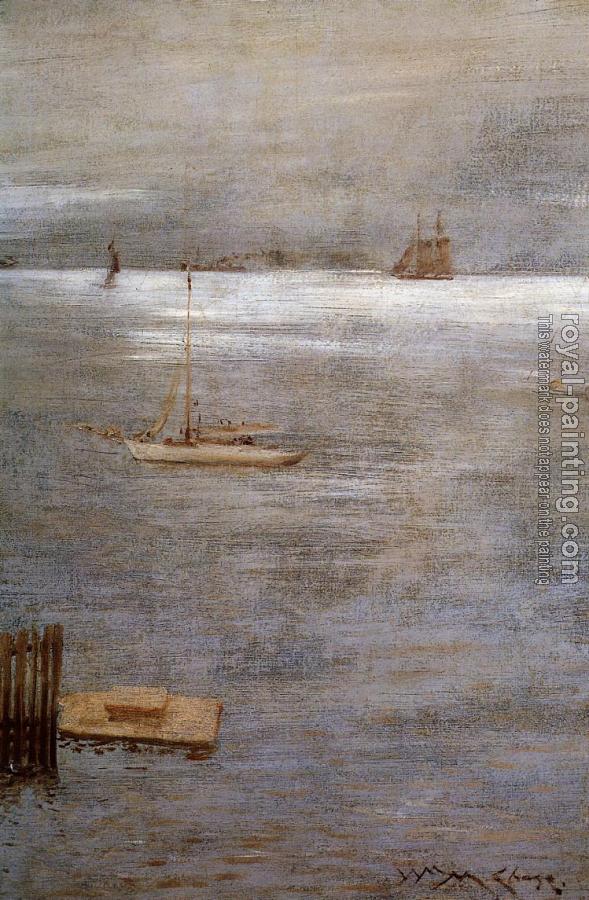 William Merritt Chase : Sailboat at Anchor